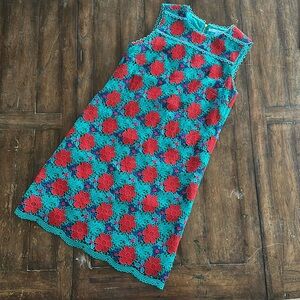 Draper James Dress Womens 2 Blue Blooming Lace Shift Dress Embroidered floral